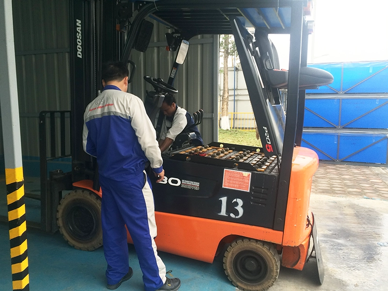 Ứng dụng xe nâng Doosan tại nhà máy Hyundai Thành Công
