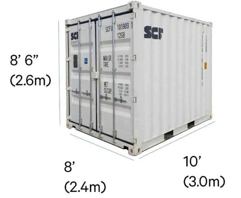 Kích thước container 10 feet
