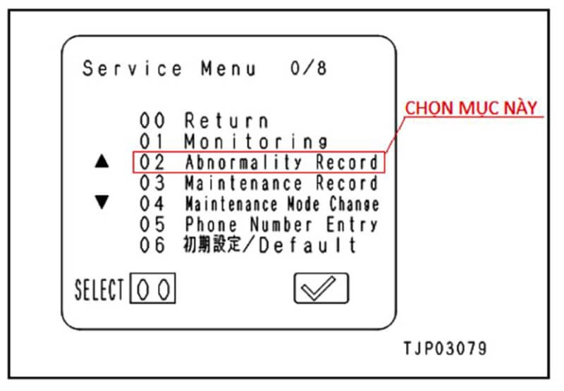 Bước 2: Tiến hành chọn bản ghi hệ thống